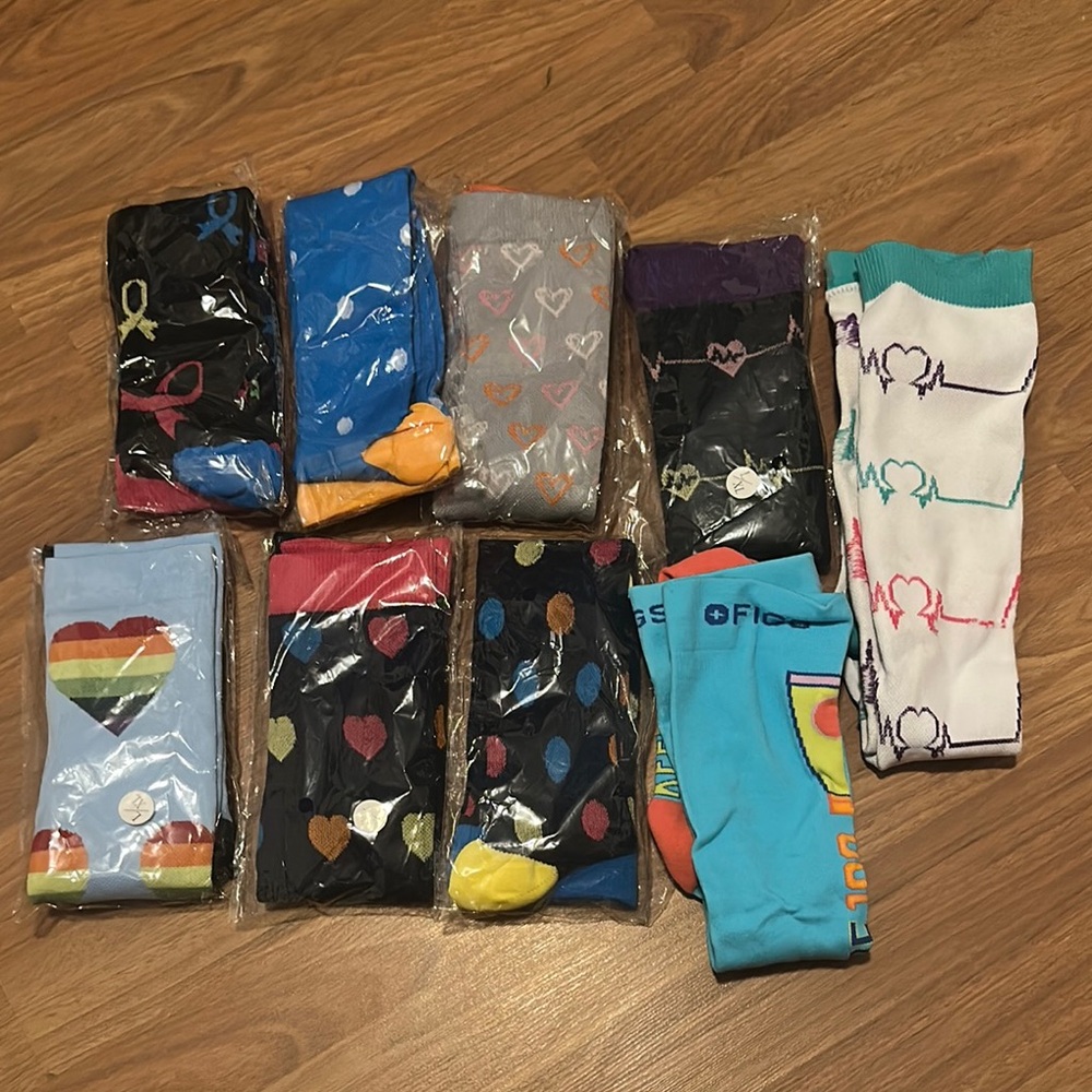 Vibrant Black and Blue Casual Socks with Playful Patterns